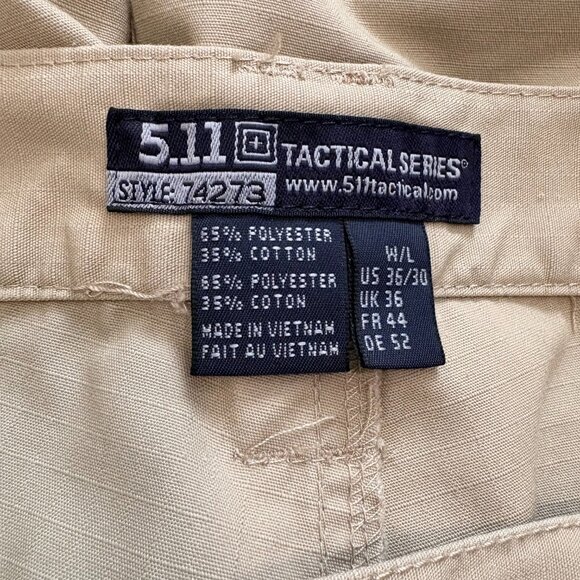 🔥 TACTICAL TOUGHNESS! 5.11 Tactical Taclite Pro Pants – Stone – 36 x 30 🔥 - Picture 3 of 5